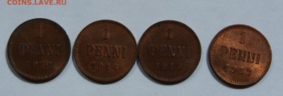 1 пенни 1914-17 гг.(4шт.)До 06.06.2014 г.,в 22-00 по Моск - 1PENNI