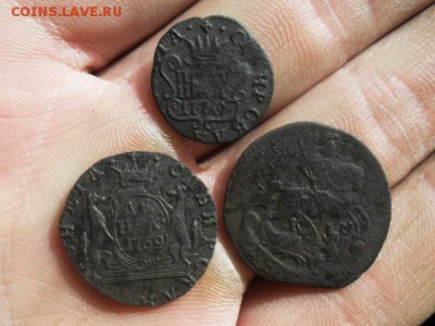 Денга 1794г.КМ,Денга 1769г.КМ,Полушка 1770гКМ  Короткий Аук! - SAM_7538.JPG