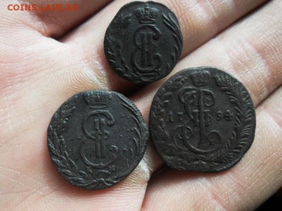 Денга 1794г.КМ,Денга 1769г.КМ,Полушка 1770гКМ  Короткий Аук! - SAM_7536.JPG