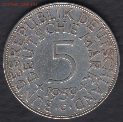 ФРГ 5 марок 1959 G до 03.06.2014 22-00 - 5 марок а