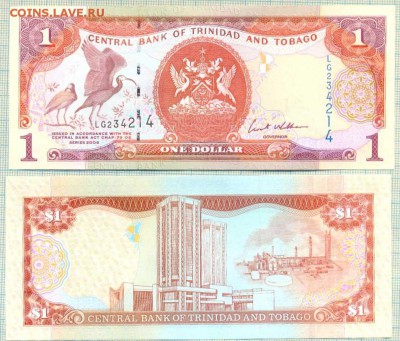 Боны иностранные,пресс, (июнь) - Тринидад и Тобаго 2006 1 доллар 40р