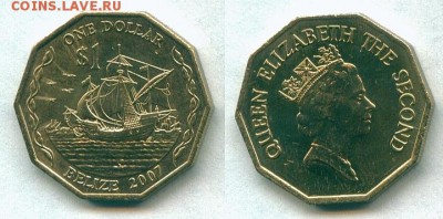 1 доллар Белиз 2007 Корабль до 06.06.14 г. - Белиз 1д 2007