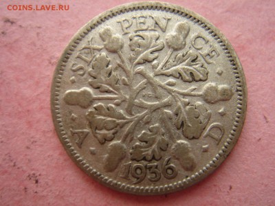 Великобритания: Ag-500 6 пенсов 1936 Георг 5 до 06.06 22- - DSC03239.JPG