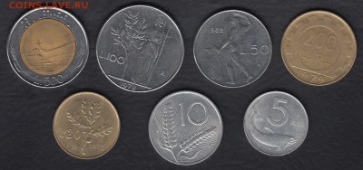 Италия 7 монет до 04.06.2014 22-00 - Италия 1а
