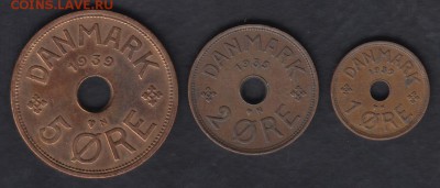 Дания 1, 2 и 5 эре 1939 до 04.06.2014 22-00 - Дания 1939 а