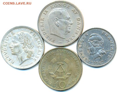 4 отличные крупные монеты 1947 - 1972; до 03.06_22.40мск - 8157