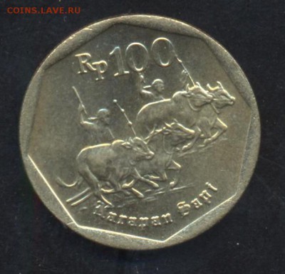 Индонезия 100 рупий 1991 г. До 5.06.14 г. 21-00 МСК . - Индонезия 100 р.