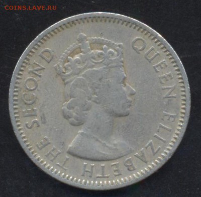 Брит. Карибы 25 центов 1957 г.До 5.06.14  г. 21-00 МСК . - Карибы 25 ц.
