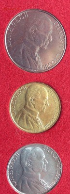 10,20,50 лир Ватикана 1988г набор. - image