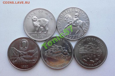 25 50 пенсов крона Шайба Мэн Гибралтар Гернси 19шт. - 4280019001_5