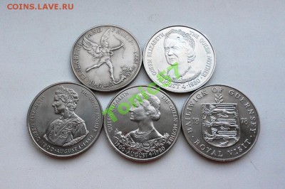 25 50 пенсов крона Шайба Мэн Гибралтар Гернси 19шт. - 4280019001_3