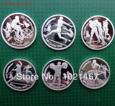 Современные псевдомонеты - фуфло для коллекционеров - Rare-Precious-memory-CCCP-Barcelona-Olympic-high-proof-quality-souvenir-real-silver-font-b-plated-b