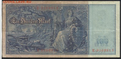 Германия 100 марок 1910 г. До 07.06.14 г. 21-00 МСК . - 100 м 1910 1