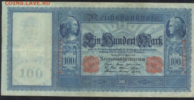 Германия 100 марок 1910 г. До 07.06.14 г. 21-00 МСК . - 100 м 1910