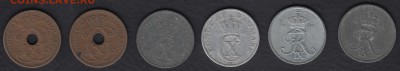 Дания 2 эре 6 монет до 07.06.2014 22-00 - Дания 2 эре 6 монет р