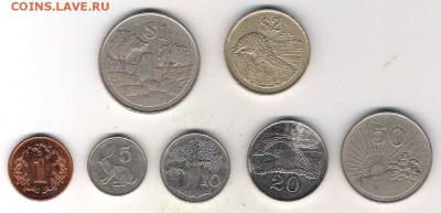 Зимбабве 7 монет до 10.06 в 22.00 по МСК - Зимбабве 7 монет 1