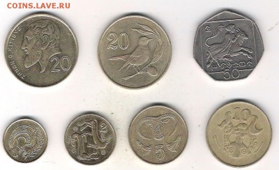 Кипр 7 монет до 10.06 в 22.00 по МСК - Кипр 7 монет 1