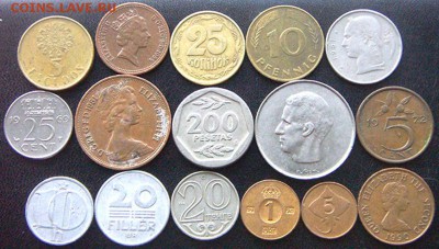 34 разные монеты (см. фото и описание). До 06.06_22.22мск - 7398