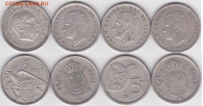 Продаю монеты: Иностранные, СССР, России, Браки, Разновиды - 5 песет