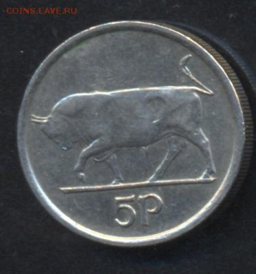 Ирландия 5 пенни 1993 г.До 9.06.14 г. 21-00 МСК . - Ирландия 5 п1