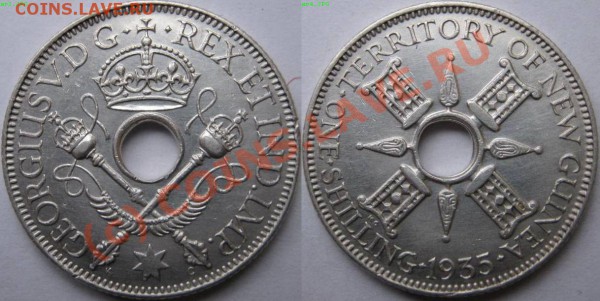 Новая Гвинея - 1 шиллинг 1935