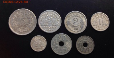 Франция 7 монет 1941-1944гг до 11.06.14-23:00 - image