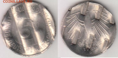 5 марок 1989 D Германия ГАШЕНИЕ до 14.07 23:00 - 5 марок 1989 d.JPG