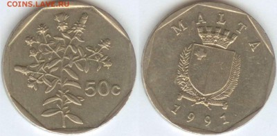 Мальта 50 центов 1991 до 21.00 по Москве 16.06.2014 - Мальта 50 центов 1991