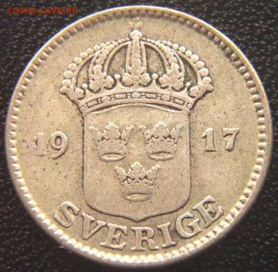 Швеция_25 эре серебром 1917; до 10.06_22.22мск - 7550