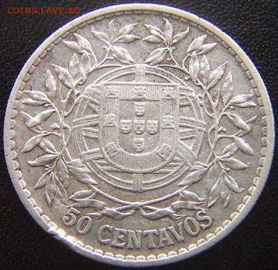 Португалия_50 сентаво 1912. Серебро; до 10.06_22.56мск - 8129