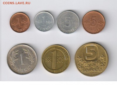 ФИНЛЯНДИЯ - 7 монет 1921-1993гг до 17.06.2014г 21-00 - ФИНЛЯНДИЯ - 7 монет4