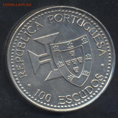 Португалия 100 эскудо 1989 г. 14.06.14 г. 21-00 МСК . - Португалия 100 э. 1989 1