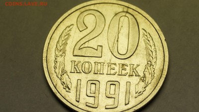 20 копеек 1991 без буквы (с остью) ОТСЛОЕНИЕ И РАСКОЛ оценка - 3.JPG