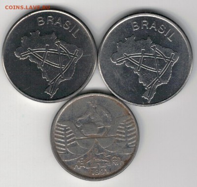 Бразилия 10 крузейро 1981-91 (3шт) до 16.06 в 22.00 (8939) - 4-б10к
