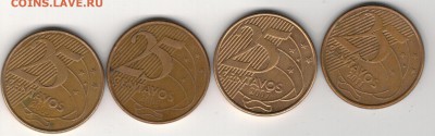 Бразилия 25 сентаво 2003-11 (4шт) до 16.06 в 22.00 (8939) - 4-б25с1