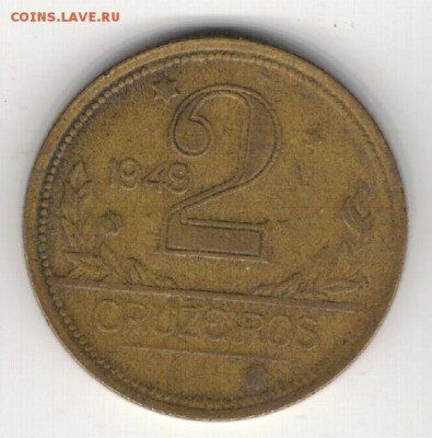Бразилия 2 крузейро 1949 до 16.06.14 в 22.00мск (8939) - 4-бр2к49а