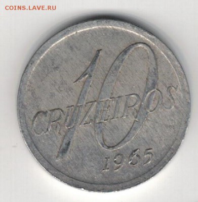 Бразилия 10 крузейро 1965 до 16.06.14 в 22.00мск (8939) - 4-бр10к1