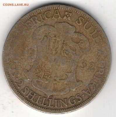 Ag Ю.Африка 2 шиллинга 1932 до 16.06 в 22.00мск (8996) - 5-юар1932а