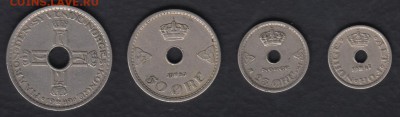 Норвегия 4 монеты 1927-1949 до 14.06.2014 22-00 - Норвегия 1а