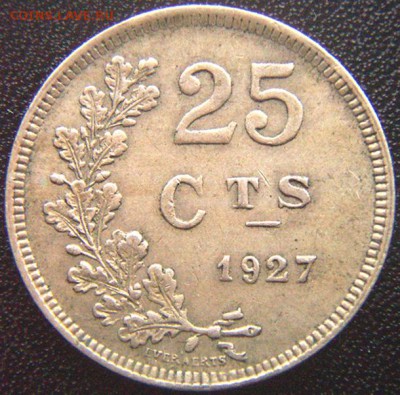 Люксембург_25 сантимов 1927; до 12.06_22.04мск - 8148