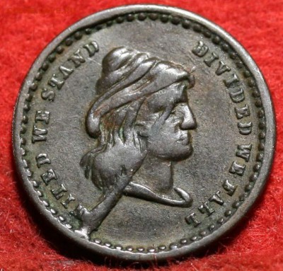 Токены США времен Гражданской Войны (Civil War tokens) - Army & Navy Civil War Token - трещина-1