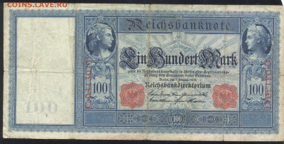 Германия  100 марок 1908 г.До 15.06.14 г. 21-00 МСК . - Германия 100 м 1908 2