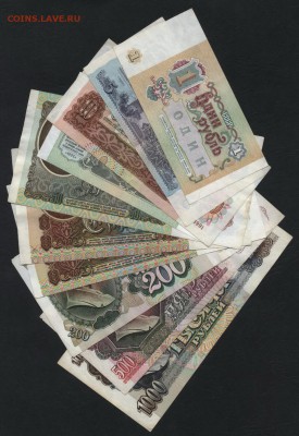 Полный комплект банкнот 1991г.10шт. до 22-00 мск 17.06.14 г. - к-т 1991 10 банкнот аверс1