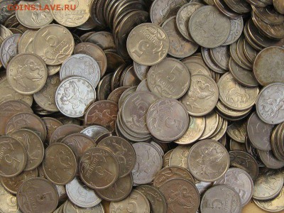 1000 5 КОПЕЕЧНЫХ МОНЕТ БАНКА РОССИИ ОДНИМ ЛОТОМ !!! - 4AD00173