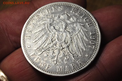 5 марок Пруссия Вильгельм2 А 1907г до 19.06.14 - _CSC0471[1].JPG