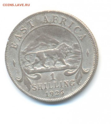 Ag. брит. вост. африка 1 шиллинг 1925 . до 17.06 22:00 - 11