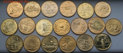 19 разных квотеров США в позолоте (1999-02г) до 18.6 в 22-00 - 001.JPG