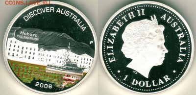 Австралия. 1 долл.2008, хобарт - до 22-00мск 16.06 - aust-1d-2008