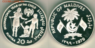 Мальдивы. 20 руп. 1979 год ребенка - до 22-00мск 16.06 - mald-20r-1979