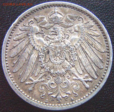 Германия_отличная серебряная марка 1914(А); до 16.06_22.36мс - 7873